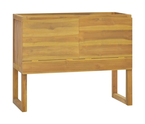 Mueble de baño madera maciza de teca 90x40x75,5 cm