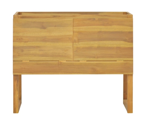 Mueble de baño madera maciza de teca 90x40x75,5 cm