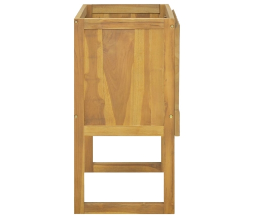 Mueble de baño madera maciza de teca 90x40x75,5 cm