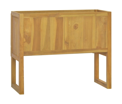 Mueble de baño madera maciza de teca 90x40x75,5 cm