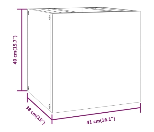 Armario de baño de pared madera maciza de teca 41x38x40 cm