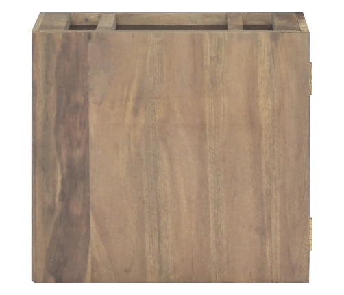 Armario de baño de pared madera maciza de teca 45x30x40 cm