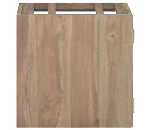 Armario de baño de pared madera maciza de teca 46x25,5x40 cm