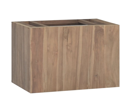 Armario de baño de pared madera maciza de teca 60x39x40 cm