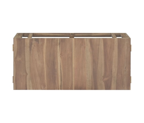 Armario de baño de pared madera maciza de teca 90x39x40 cm