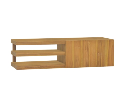 Armario de baño de pared madera maciza de teca 110x40x30 cm