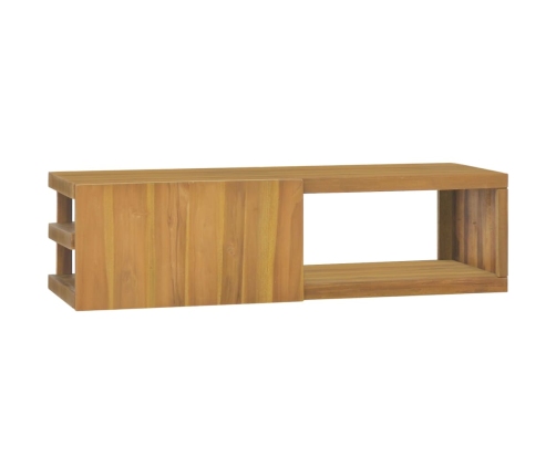 Armario de baño de pared madera maciza de teca 110x40x30 cm