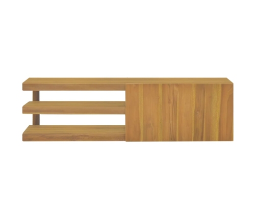 Armario de baño de pared madera maciza de teca 110x40x30 cm