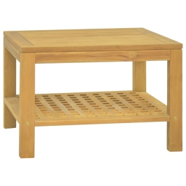 Mesa de centro madera maciza de teca 60x60x40 cm