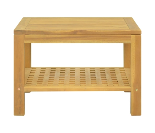 vidaXL Mesa de centro madera maciza de teca 60x60x40 cm