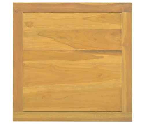 vidaXL Mesa de centro madera maciza de teca 60x60x40 cm