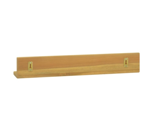 vidaXL Estantes de pared 2 unidades madera maciza de teca 60x10x10 cm