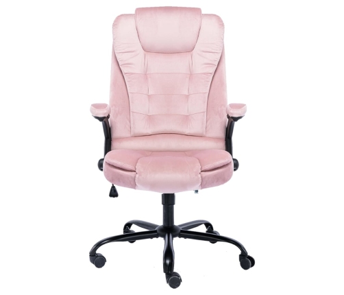 Silla de oficina de terciopelo rosa