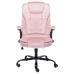 Silla de oficina de terciopelo rosa