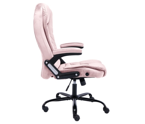 Silla de oficina de terciopelo rosa