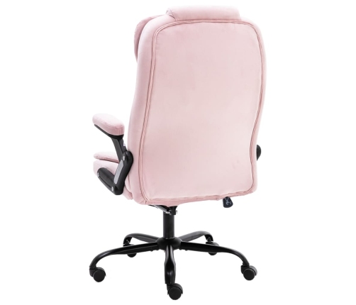 Silla de oficina de terciopelo rosa