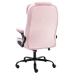 Silla de oficina de terciopelo rosa