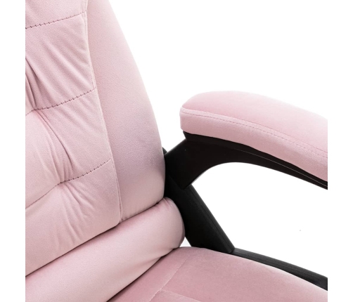 Silla de oficina de terciopelo rosa