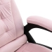 Silla de oficina de terciopelo rosa