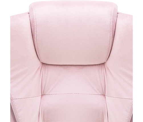 Silla de oficina de terciopelo rosa