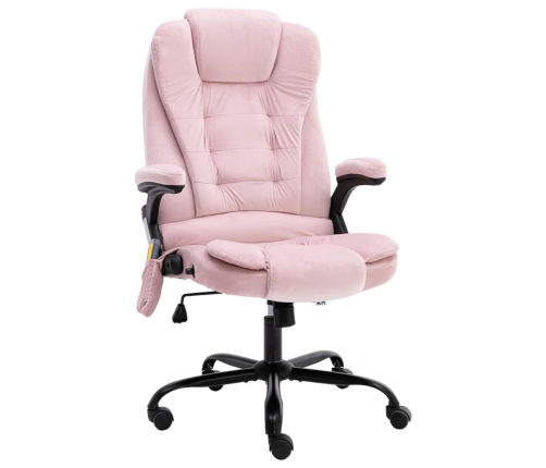 Sillón de oficina de masaje terciopelo rosa