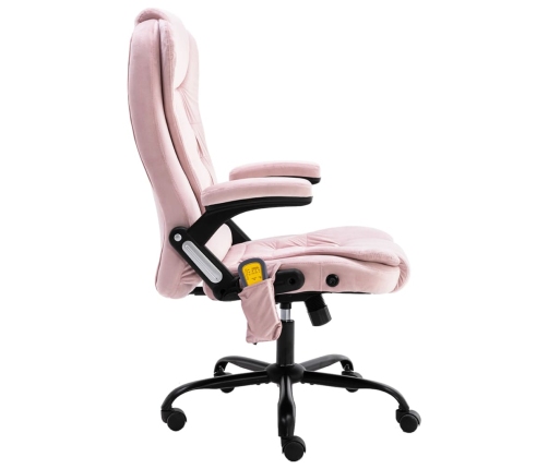 Sillón de oficina de masaje terciopelo rosa