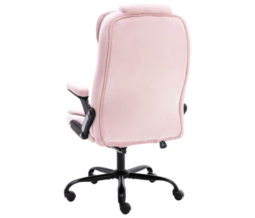 Sillón de oficina de masaje terciopelo rosa