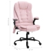 Sillón de oficina de masaje terciopelo rosa