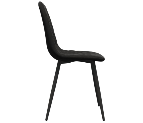 Silla de comedor 6 unidades terciopelo negro