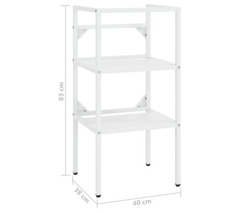 Estructura de lavabo de hierro blanco 40x38x31 cm