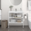 Estructura de lavabo de hierro blanco 79x38x83 cm