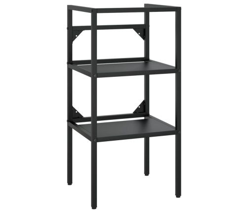 Estructura de lavabo de hierro negro 40x38x83 cm