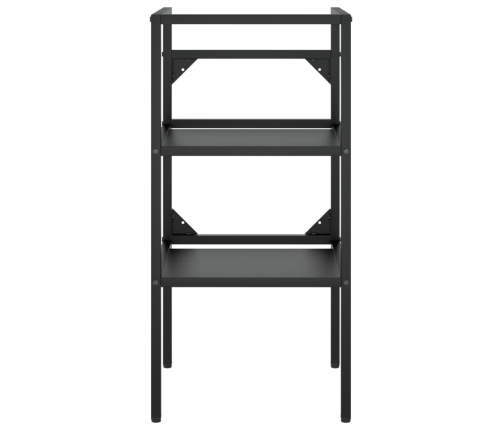 Estructura de lavabo de hierro negro 40x38x83 cm