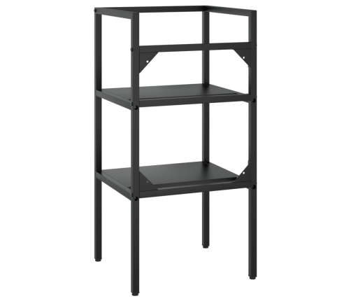 Estructura de lavabo de hierro negro 40x38x83 cm