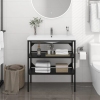 Estructura de lavabo de hierro negro 79x38x83 cm