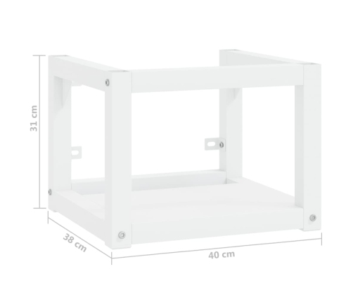 Estructura de lavabo suspendido hierro blanco 40x38x31 cm