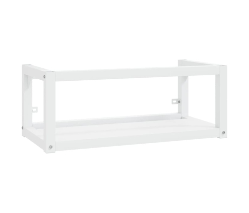 Estructura de lavabo suspendido hierro blanco 79x38x31 cm