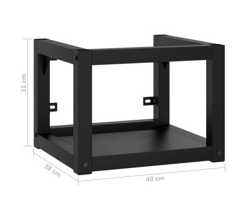 Estructura de lavabo suspendido hierro negro 40x38x31 cm