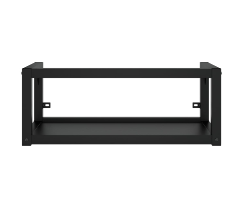 Estructura de lavabo suspendido hierro negro 79x38x31 cm