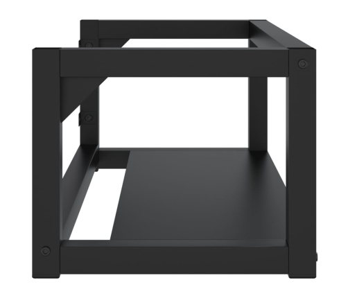 Estructura de lavabo suspendido hierro negro 79x38x31 cm