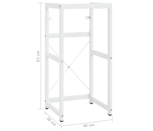 Estructura de lavabo de hierro blanco 40x38x31 cm