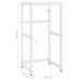 Estructura de lavabo de hierro blanco 40x38x31 cm