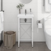 Estructura de lavabo de hierro blanco 40x38x31 cm