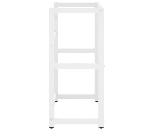 Estructura de lavabo de hierro blanco 59x38x83 cm