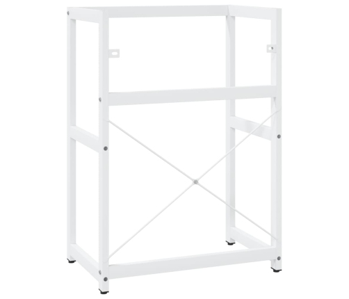 Estructura de lavabo de hierro blanco 59x38x83 cm