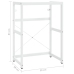 Estructura de lavabo de hierro blanco 59x38x83 cm