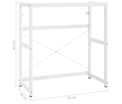 Estructura de lavabo de hierro blanco 79x38x83 cm