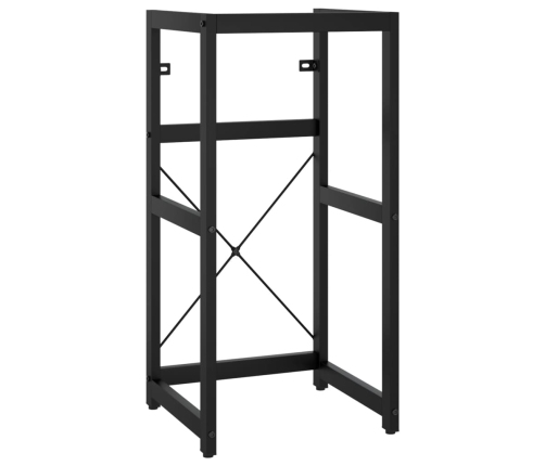 Estructura de lavabo de hierro negro 40x38x83 cm