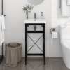 Estructura de lavabo de hierro negro 40x38x83 cm