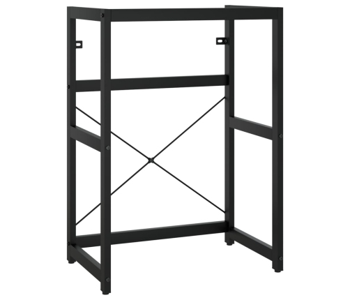 Estructura de lavabo de hierro negro 59x38x83 cm